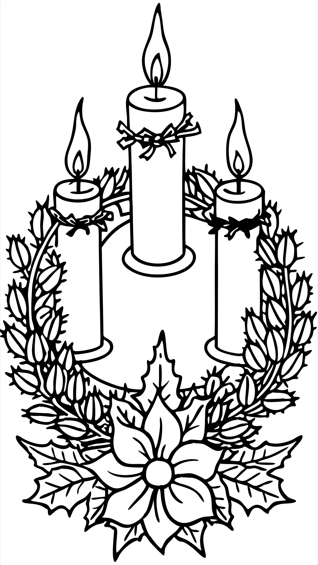 coloring page of advent wreath